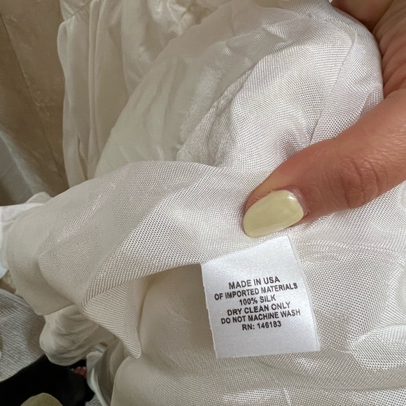 Azeeza Rachel Dress in White Silk - Picture 4 of 8